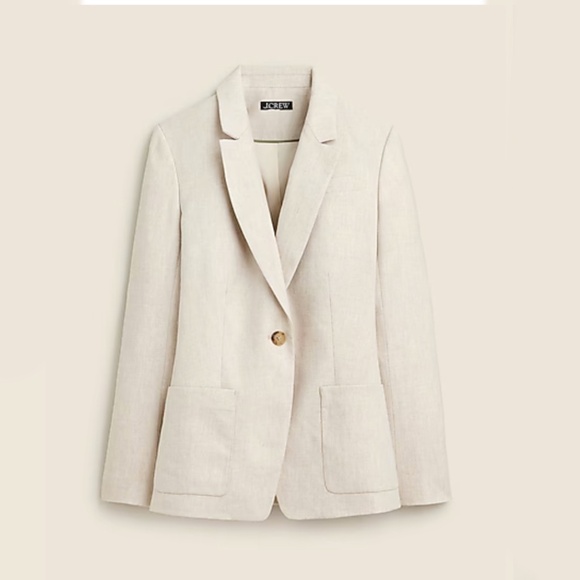 NWT J.Crew Helena blazer in stretch linen blend - Picture 2 of 7
